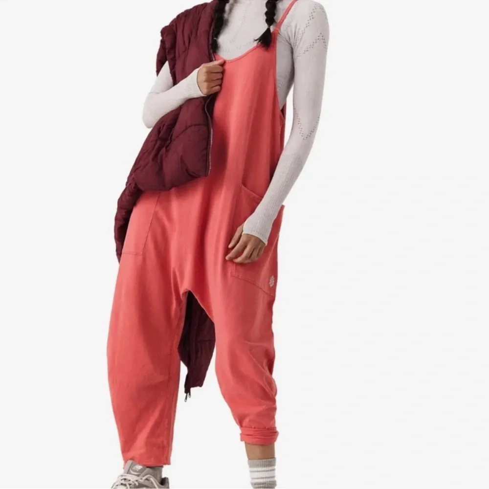 Free People Movement Hot Shot Onesie in Red
